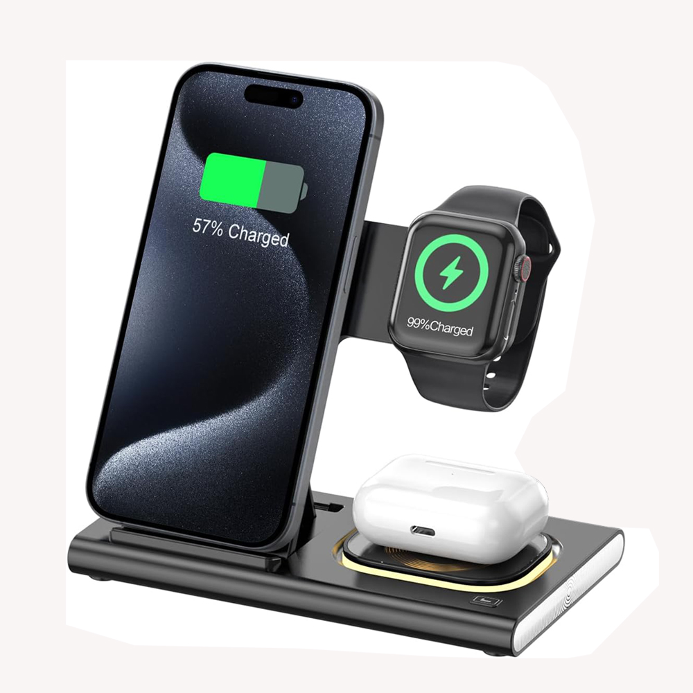Watch Xs8 - 3 ใน 1 สถานีชาร์จแบบพับได้ Fast Wireless