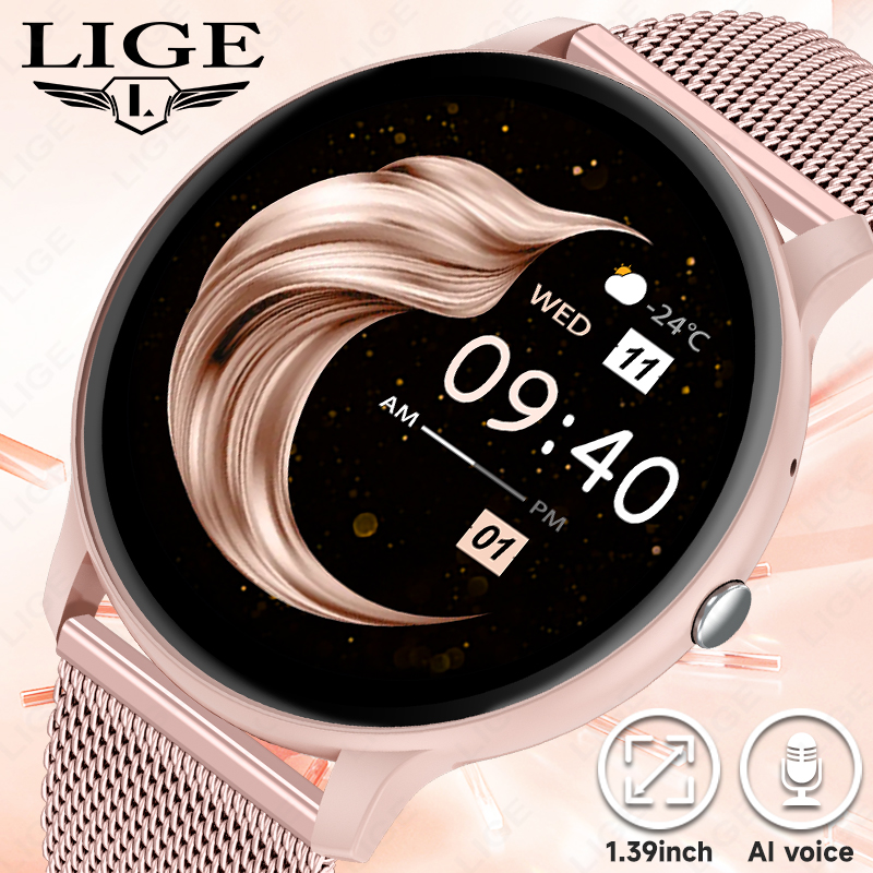 Smartwatch Ladies Watches For Women - 2026 ใหม่ผู้หญิงบลูทูธนาฬิกาสมาร์ทอัตราการเต้นของหัวใจตัวติดตามสุขภาพสมาร์ทวอทช์กันน้ำผู้ชายกีฬาสมาร์ทวอทช์สำหรับแอนดรอยด์ ไอโอเอส