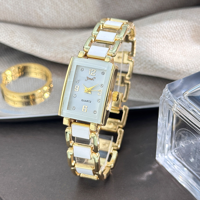 Luxury Ceramic Watch - นาฬิกาแฟชั่นสำหรับผู้หญิงรุ่นหรูหราของขวัญนาฬิกาข้อมือควอตซ์สุภาพสตรีเวลาว่างนาฬิกาข้อมือเซรามิกประดับเพชรนาฬิกาขายร้อน