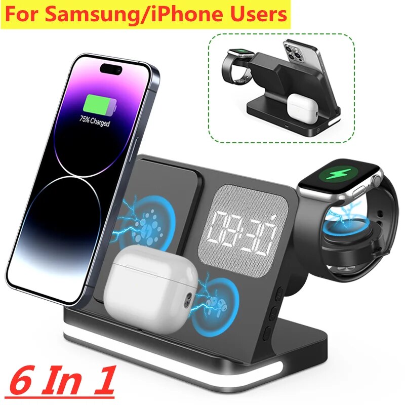 Smartwatch Apple Watch - Wireless ChargerสําหรับiPhone 15 14 Samsung S23