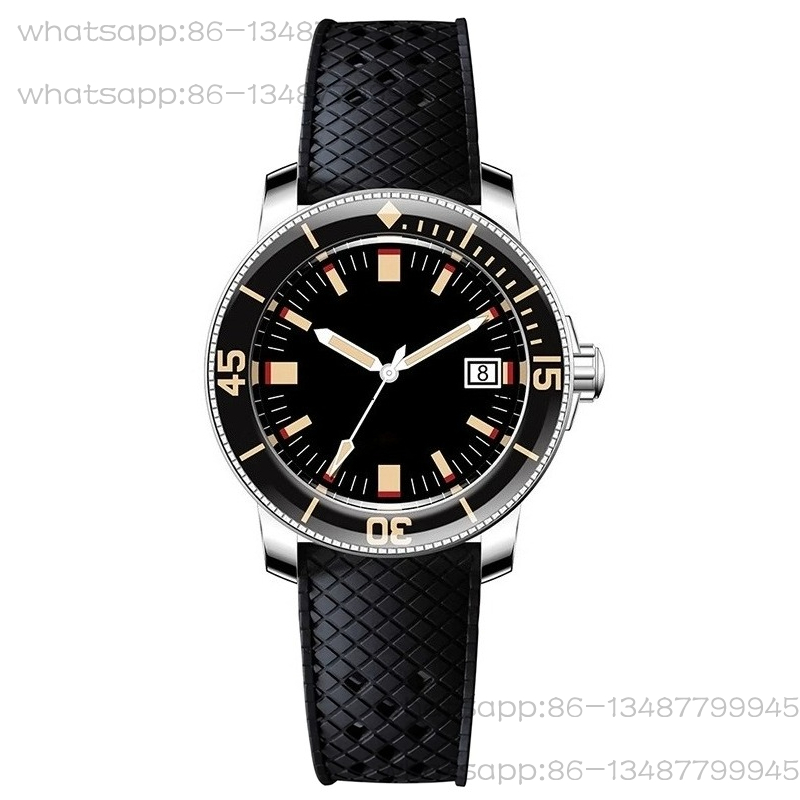 Waterproof Diving Watch - นาฬิกาจักรกลอัตโนมัติ กระจกแซฟไฟร์ทรงโค้ง กันน้ำ นาฬิกาดำน้ำสไตล์เรโทร Barracuda