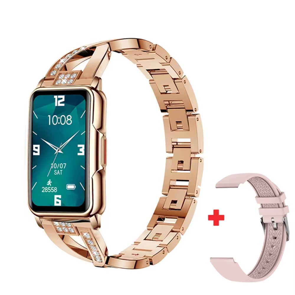 Smartwatch Ladies Watches For Women - นาฬิกาสมาร์ทวอทช์ผู้หญิง หรูหรา ประดับเพชร วัดอัตราการเต้นของหัวใจ ติดตามการออกกำลังกาย ใช้งานได้กับโทรศัพท์