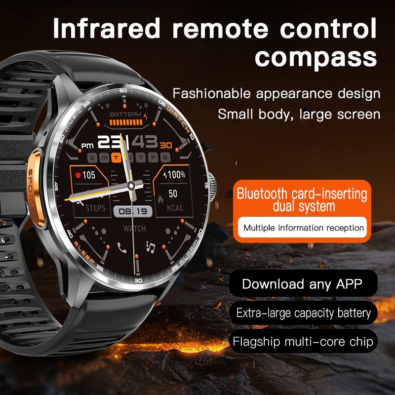 Smartwatch Watch Whatsapp - สมาร์ทวอทช์ H100 หน้าจอ AMOLED ขนาดใหญ่ 1.8