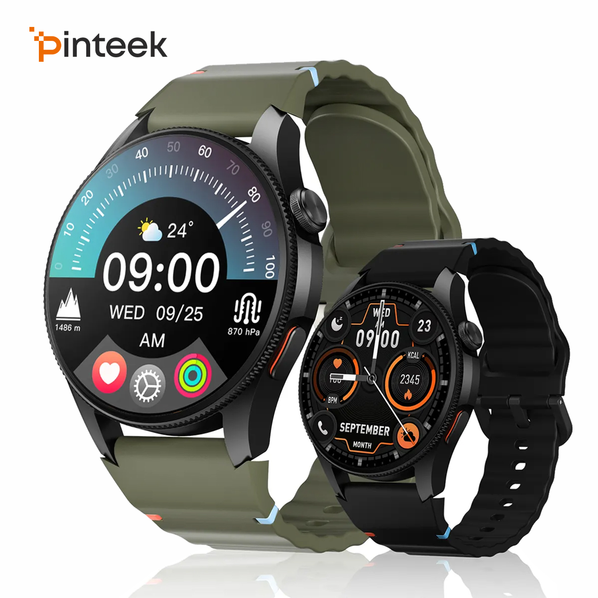 Hybrid Smartwatch - นาฬิกาอัจฉริยะ Aurafit G12: หน้าจอสัมผัส 1.43 นิ้ว