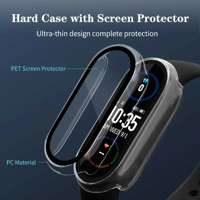 กระจกนิรภัย + PCสําหรับXiaomi  - Smartwatch Watches Girls บทวิจารณ์และราคา
