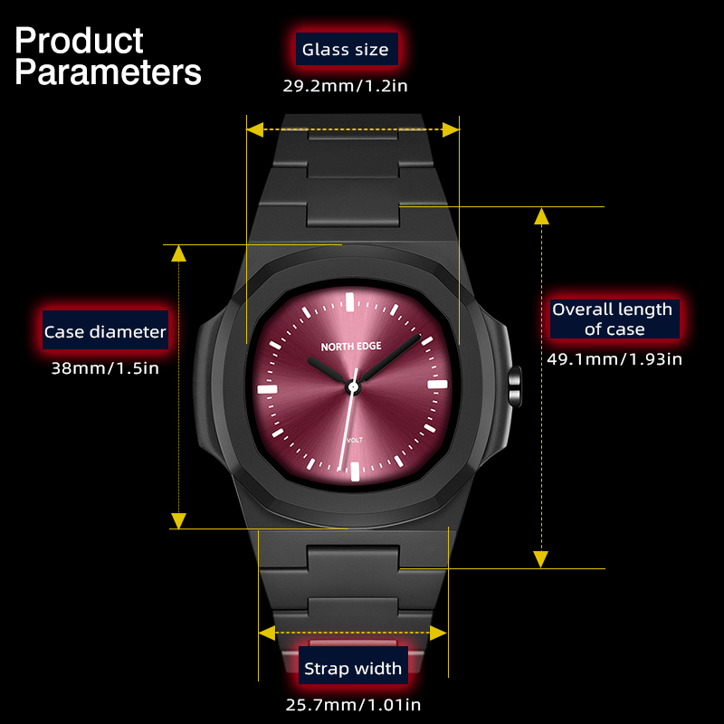 NORTH EDGE นาฬิกาสําหรับชายใหม - Waterproof Diving Watch บทวิจารณ์และราคา
