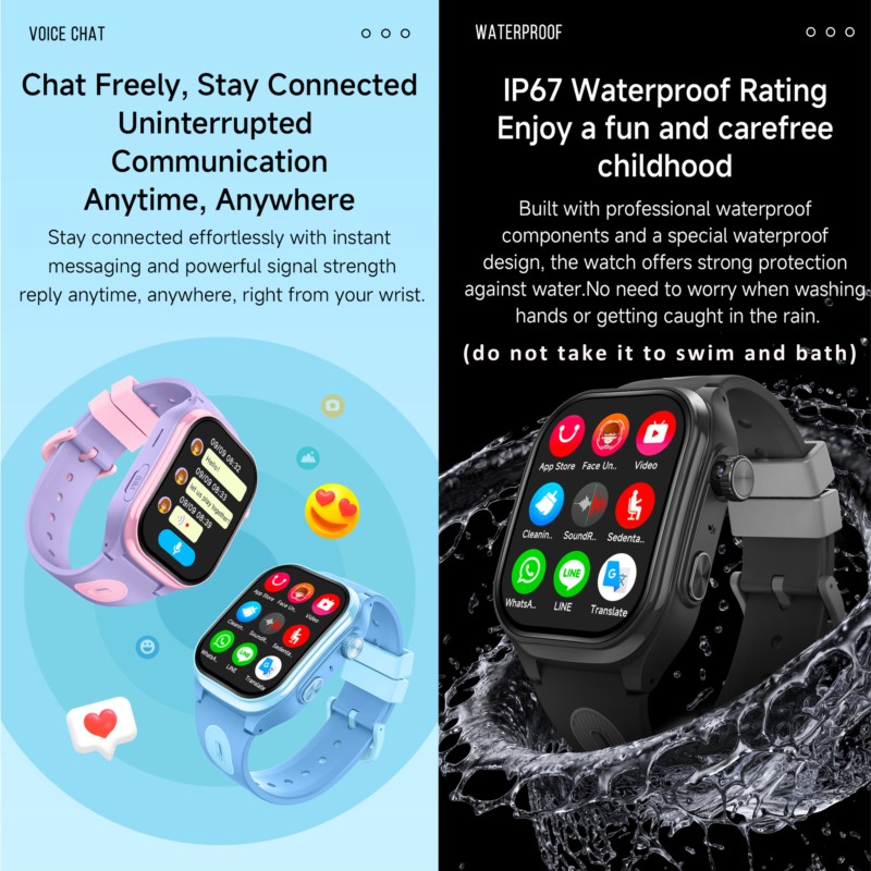 สมาร์ทวอทช์เด็ก 4G พร้อมหน้าจอ - Smartwatch Watches For Kids With Gps บทวิจารณ์และราคา