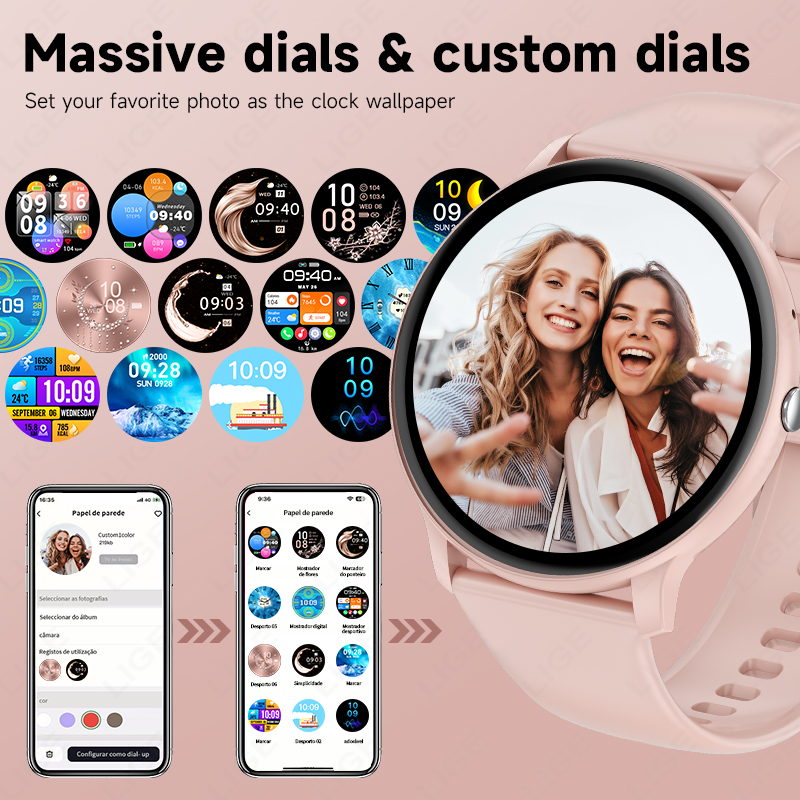LIGE สมาร์ทวอท์ชผู้หญิงผู้ชายบ - Smartwatch Ladies Watches For Women บทวิจารณ์และราคา