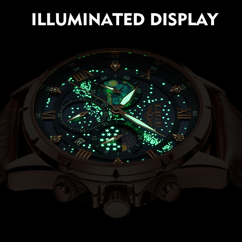 LIGE ใหม่นาฬิกาข้างขึ้นข้างแรม - Smartwatch Army Watches For Men บทวิจารณ์และราคา