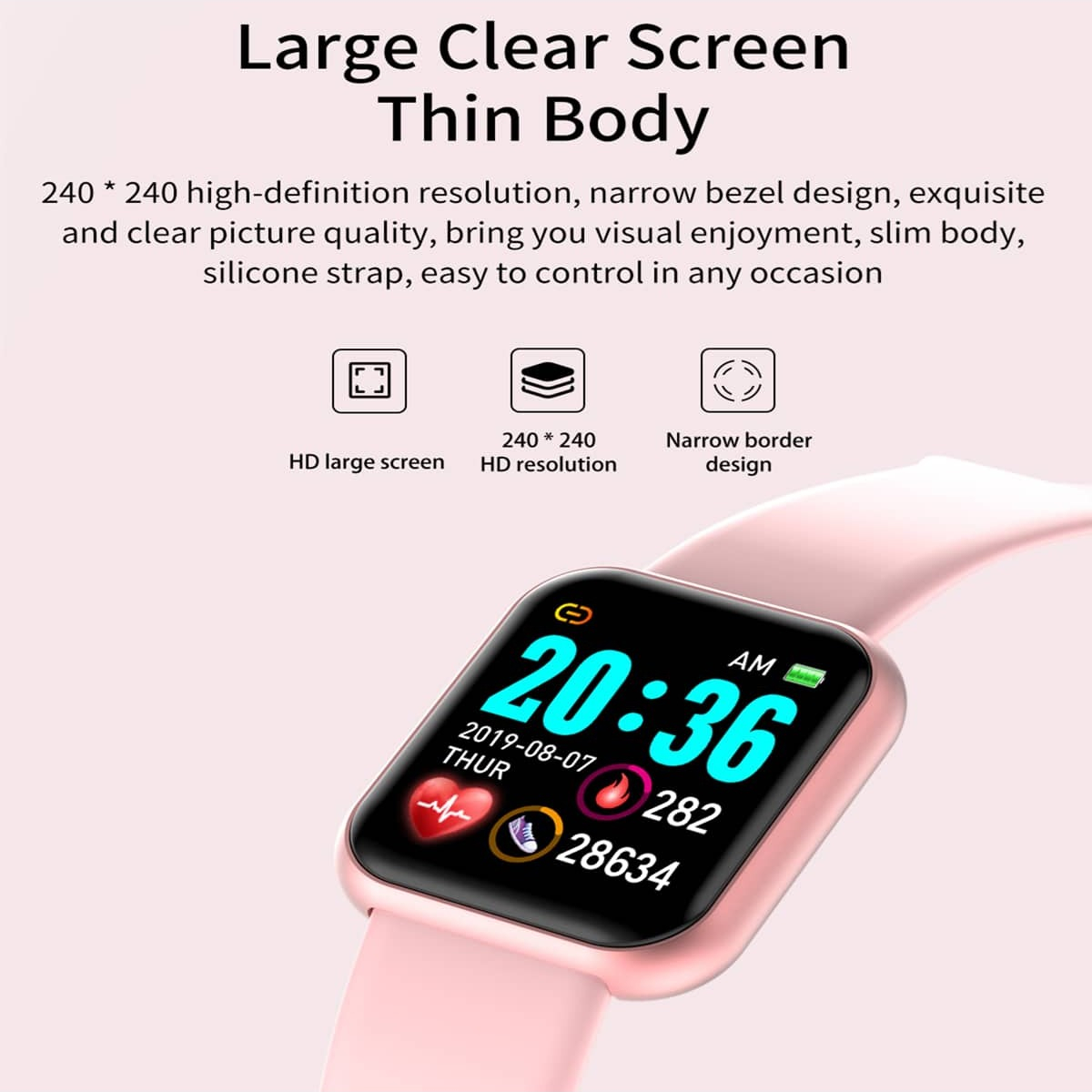 นาฬิกาสมาร์ทวอทช์สายรัดข้อมือฟ - Smartwatch Watches Girls บทวิจารณ์และราคา