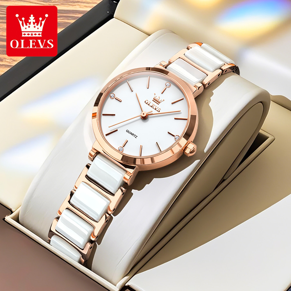 นาฬิกาข้อมือผู้หญิง OLEVS รุ่น - Luxury Ceramic Watch บทวิจารณ์และราคา