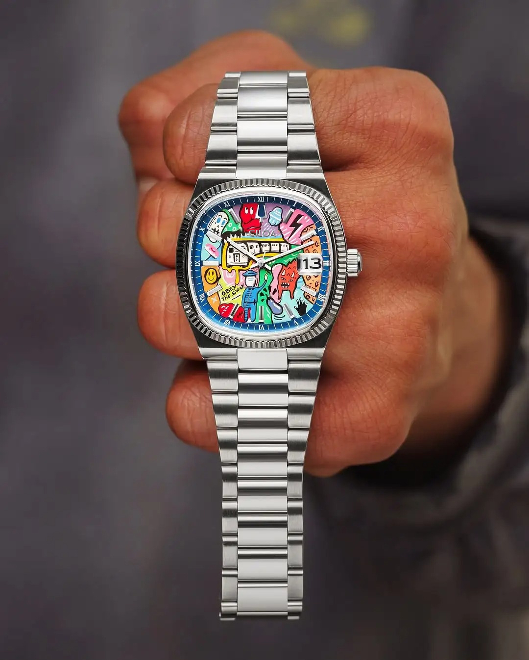 นาฬิกาข้อมือผู้ชายลายกราฟฟิตี้ - Smartwatch Trending Watches For Men บทวิจารณ์และราคา