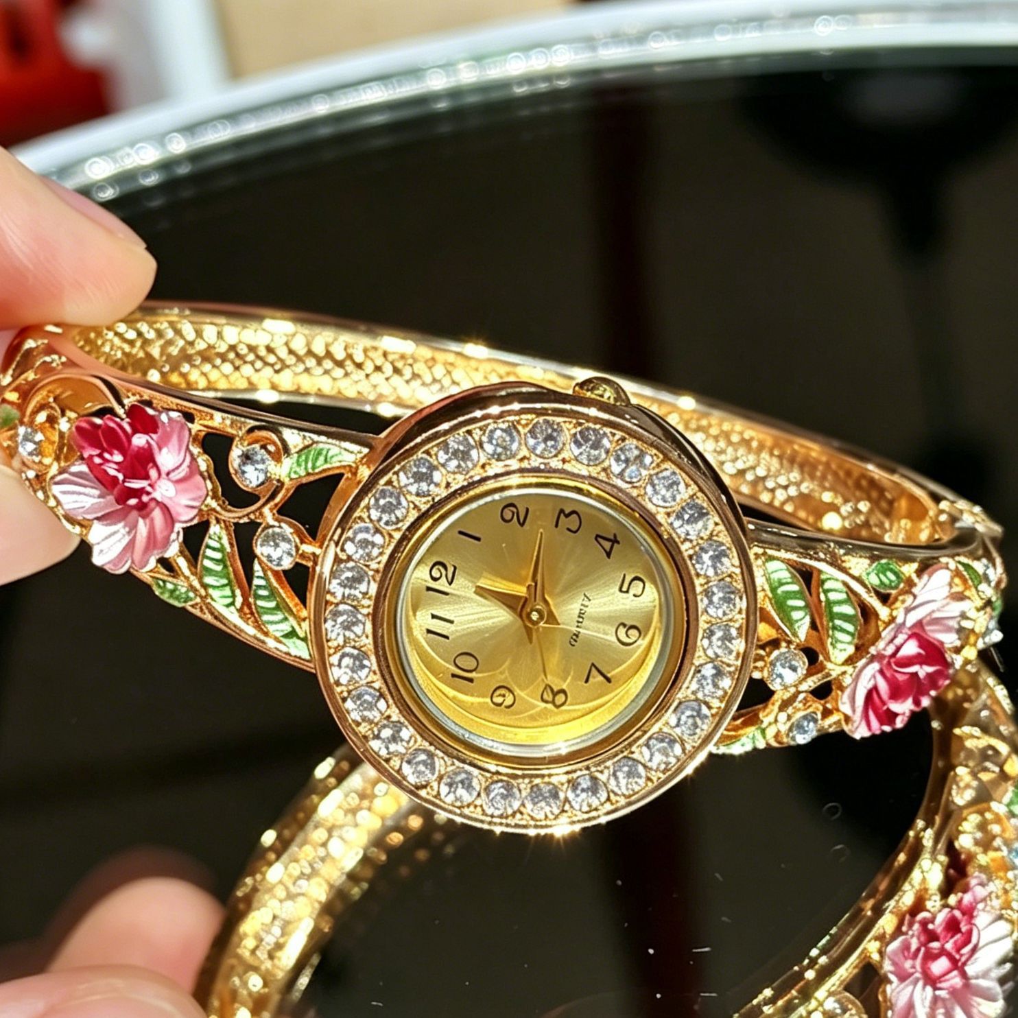 นาฬิกาข้อมือวินเทจเคลือบทองลาย - Vintage Digital Watch บทวิจารณ์และราคา