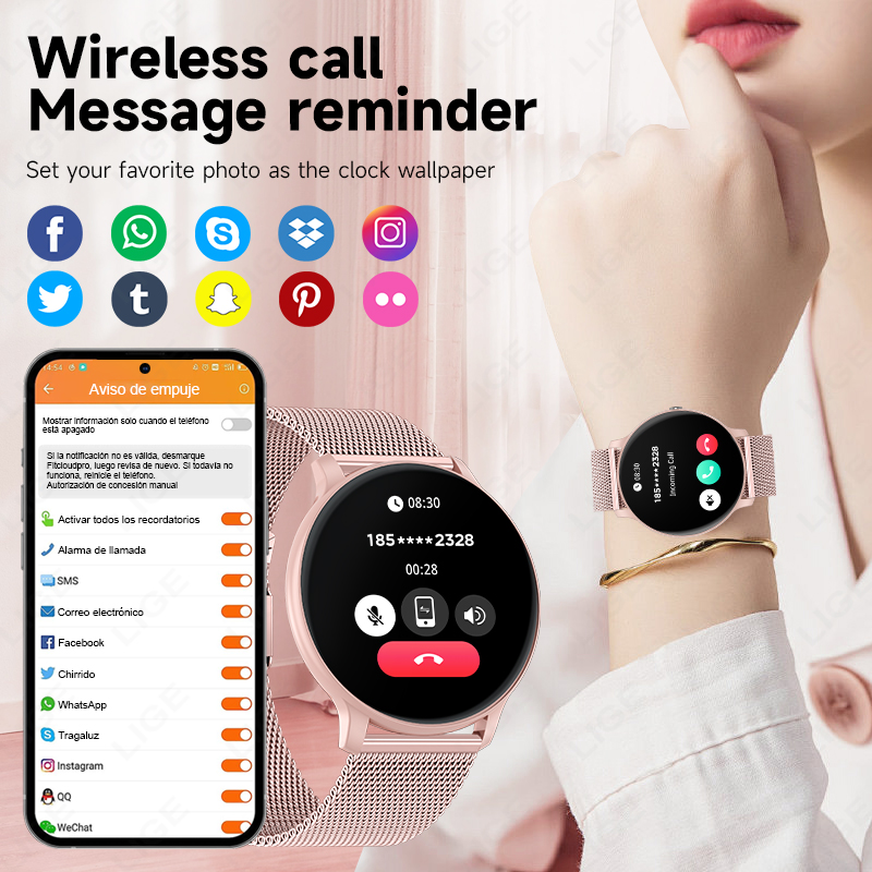 2026 ใหม่ผู้หญิงบลูทูธนาฬิกาสม - Smartwatch Ladies Watches For Women บทวิจารณ์และราคา
