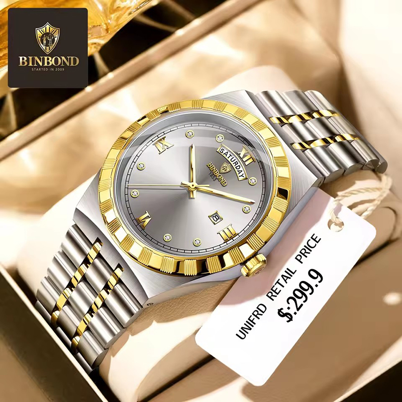 นาฬิกาข้อมือผู้ชาย BINBOND แฟช - Smartwatch Trending Watches For Men บทวิจารณ์และราคา