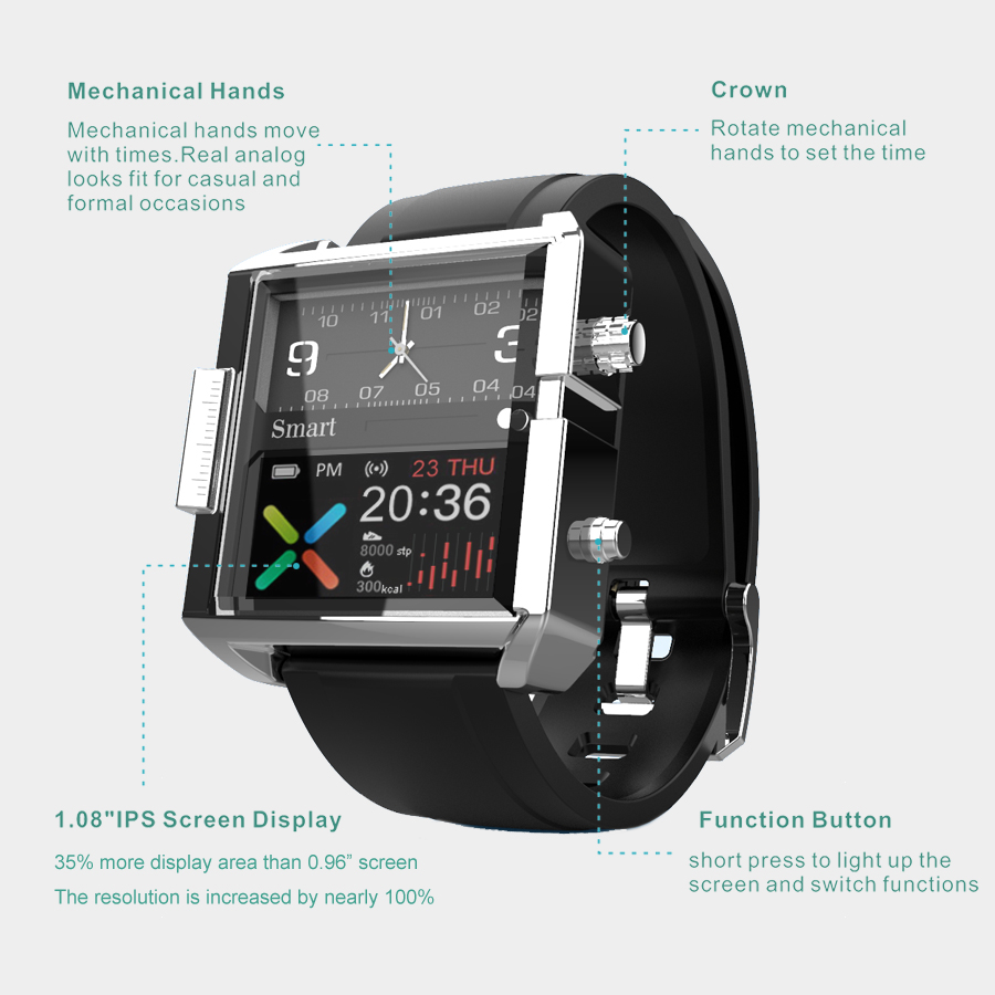 นาฬิกาอัจฉริยะระบบ T9ไฮบริดตรว - Hybrid Smartwatch บทวิจารณ์และราคา