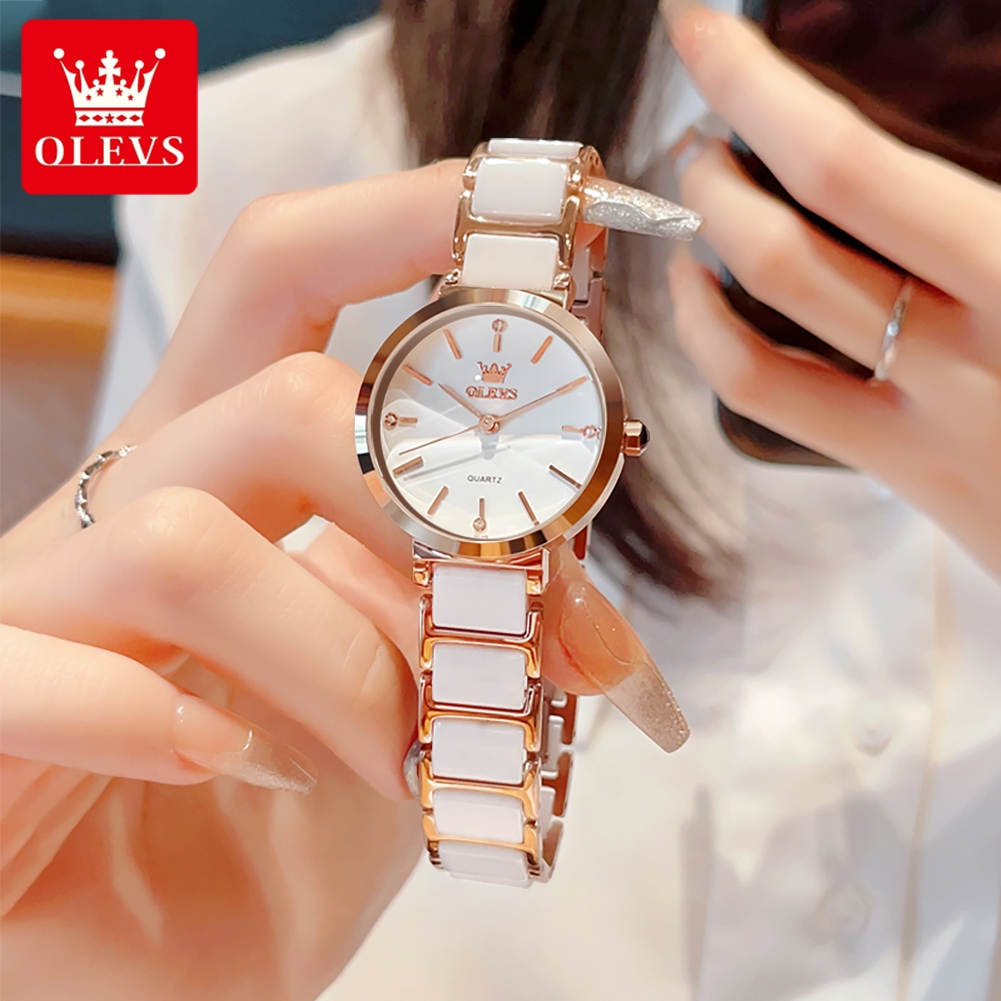 นาฬิกา OLEVS 5877 ขายดีสำหรับผ - Luxury Ceramic Watch บทวิจารณ์และราคา