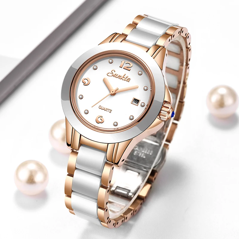 ซุนก้าต้าแฟชั่นนาฬิกาควอทซ์ผู้ - Luxury Ceramic Watch บทวิจารณ์และราคา