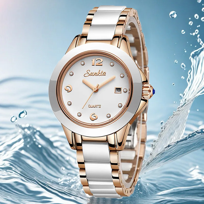 ซุนก้าต้าแฟชั่นนาฬิกาควอทซ์ผู้ - Luxury Ceramic Watch บทวิจารณ์และราคา