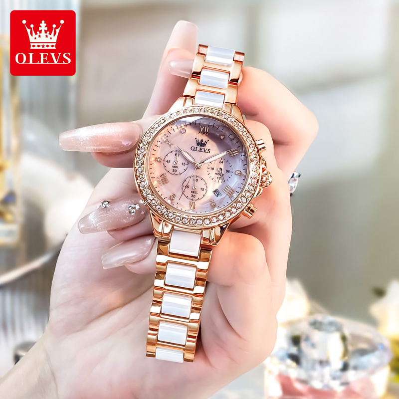 OLEVS 9999 นาฬิกาผู้หญิงยี่ห้อ - Luxury Ceramic Watch บทวิจารณ์และราคา