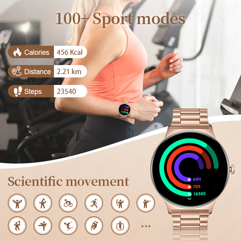 LIGE สมาร์ทวอทช์รุ่นใหม่ หนา 7 - Smartwatch Ladies Watches For Women บทวิจารณ์และราคา