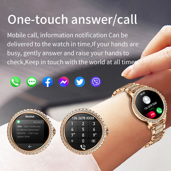 696 นาฬิกาสมาร์ทวอทช์บลูทูธสำห - Smartwatch Ladies Watches For Women บทวิจารณ์และราคา