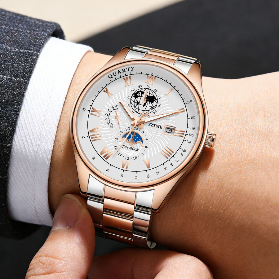 นาฬิกาข้อมือผู้ชายสุดหรู สายสต - Smartwatch Trending Watches For Men บทวิจารณ์และราคา