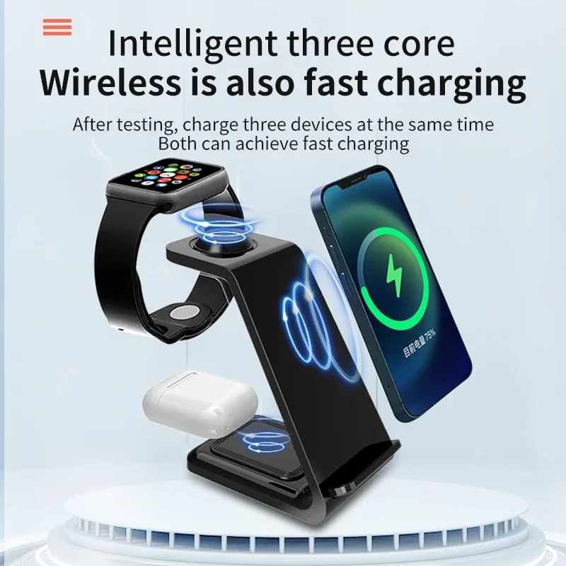 30W 3 In 1 Wireless Charger แท - Watch Xs8 บทวิจารณ์และราคา