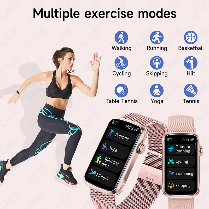 นาฬิกาอัจฉริยะ LIGE 1.47 นิ้ว  - Smartwatch Ladies Watches For Women บทวิจารณ์และราคา