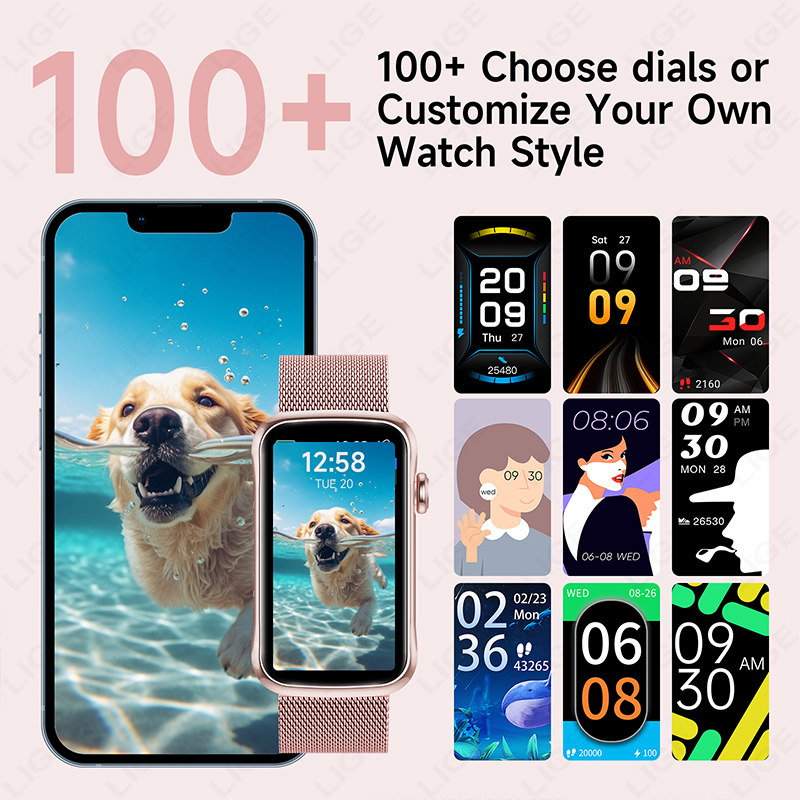 นาฬิกาอัจฉริยะ LIGE 1.47 นิ้ว  - Smartwatch Ladies Watches For Women บทวิจารณ์และราคา