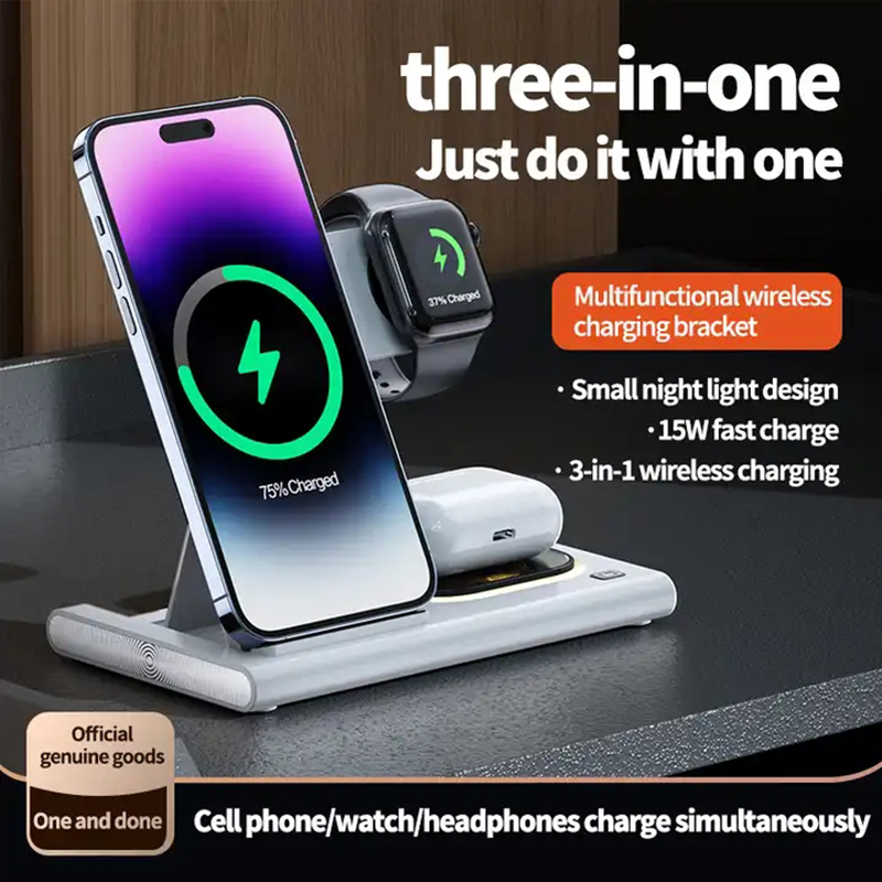 แท่นชาร์จไร้สาย 3 in 1 สำหรับ  - Watch Xs8 บทวิจารณ์และราคา
