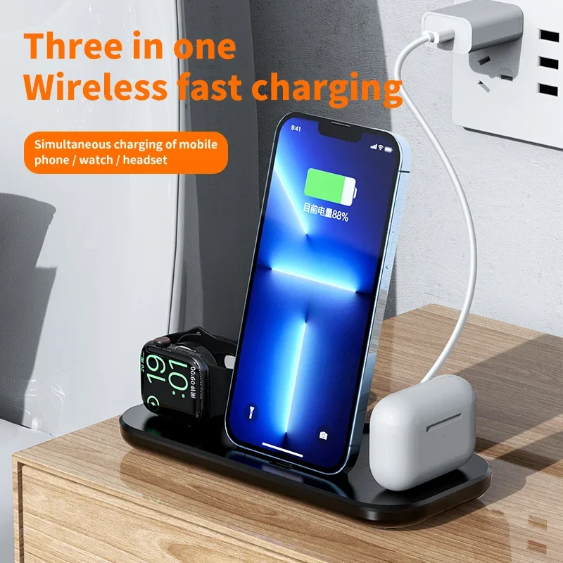 แท่นชาร์จไร้สาย 3 in 1 สำหรับ  - Watch Xs8 บทวิจารณ์และราคา