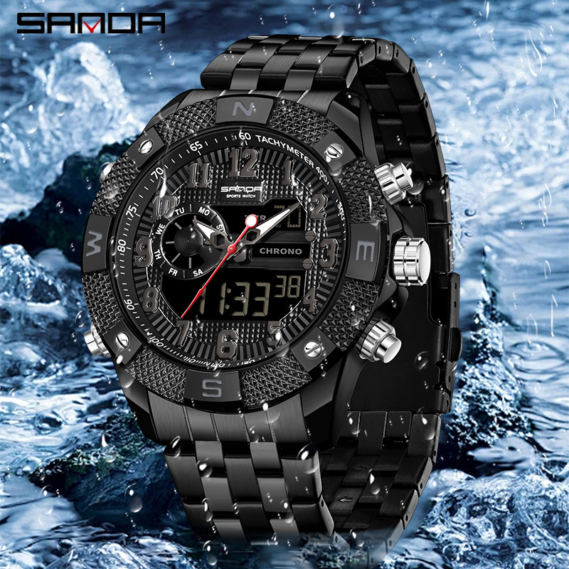 นาฬิกาอิเล็กทรอนิกส์ SANDA สำห - Smartwatch Trending Watches For Men บทวิจารณ์และราคา