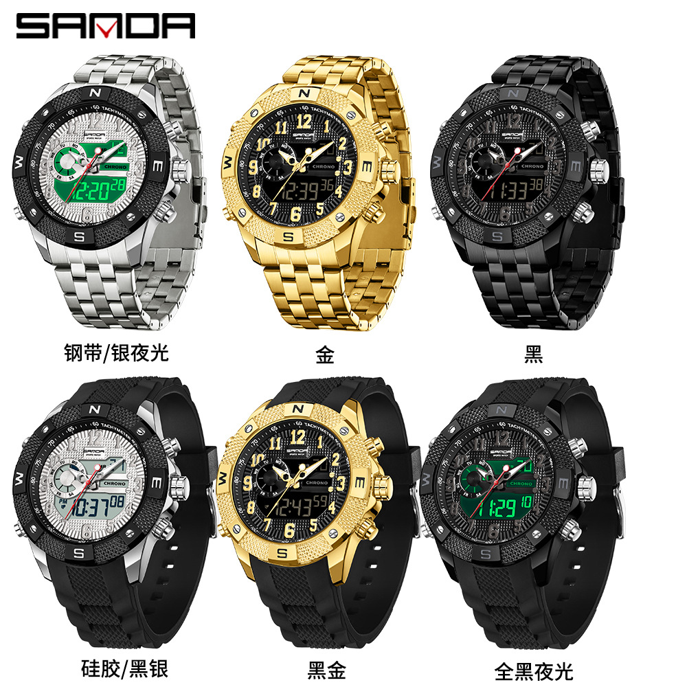 นาฬิกาอิเล็กทรอนิกส์ SANDA สำห - Smartwatch Trending Watches For Men บทวิจารณ์และราคา
