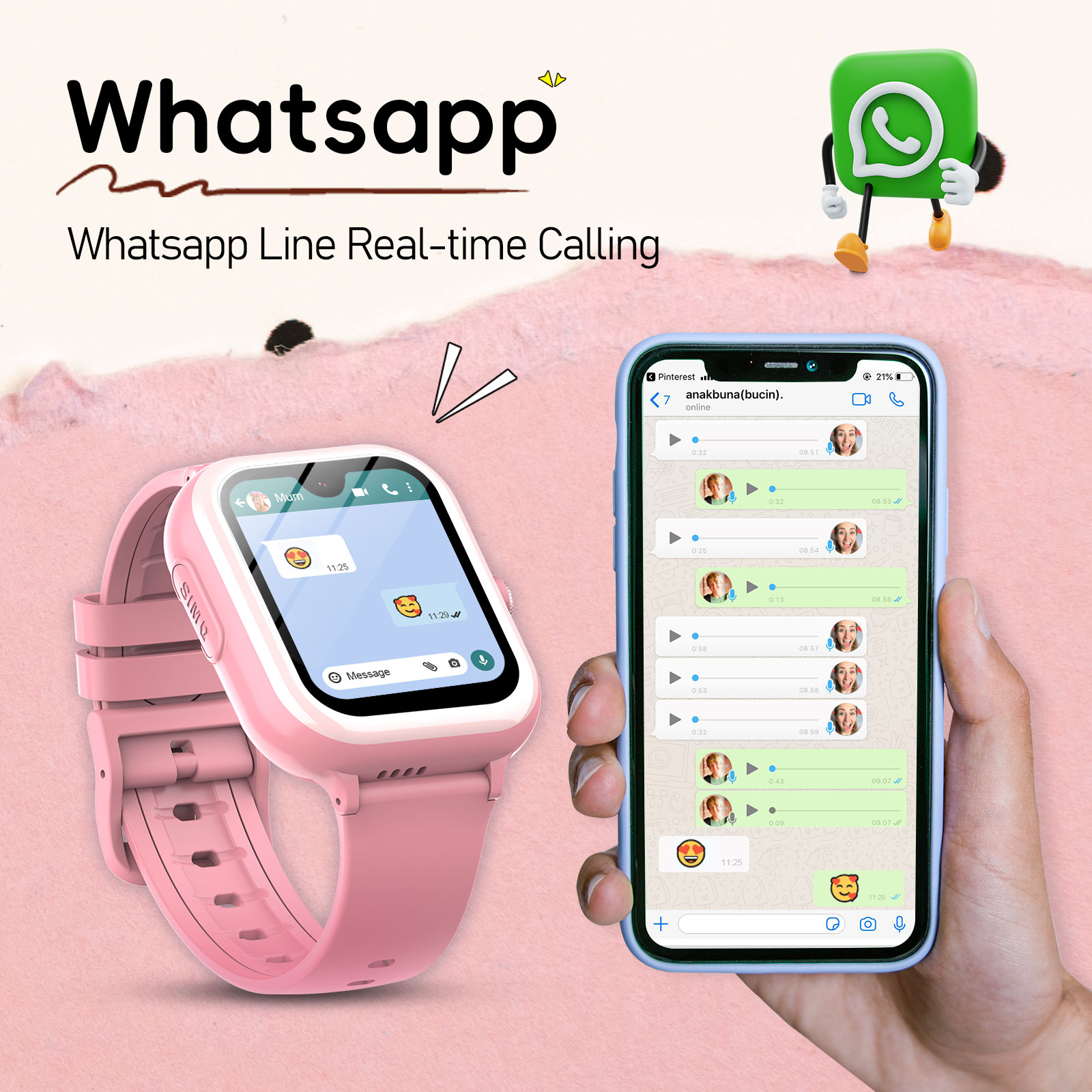 วอนเล็กซ์ นาฬิกาอัจฉริยะสำหรับ - Smartwatch Watch Whatsapp บทวิจารณ์และราคา