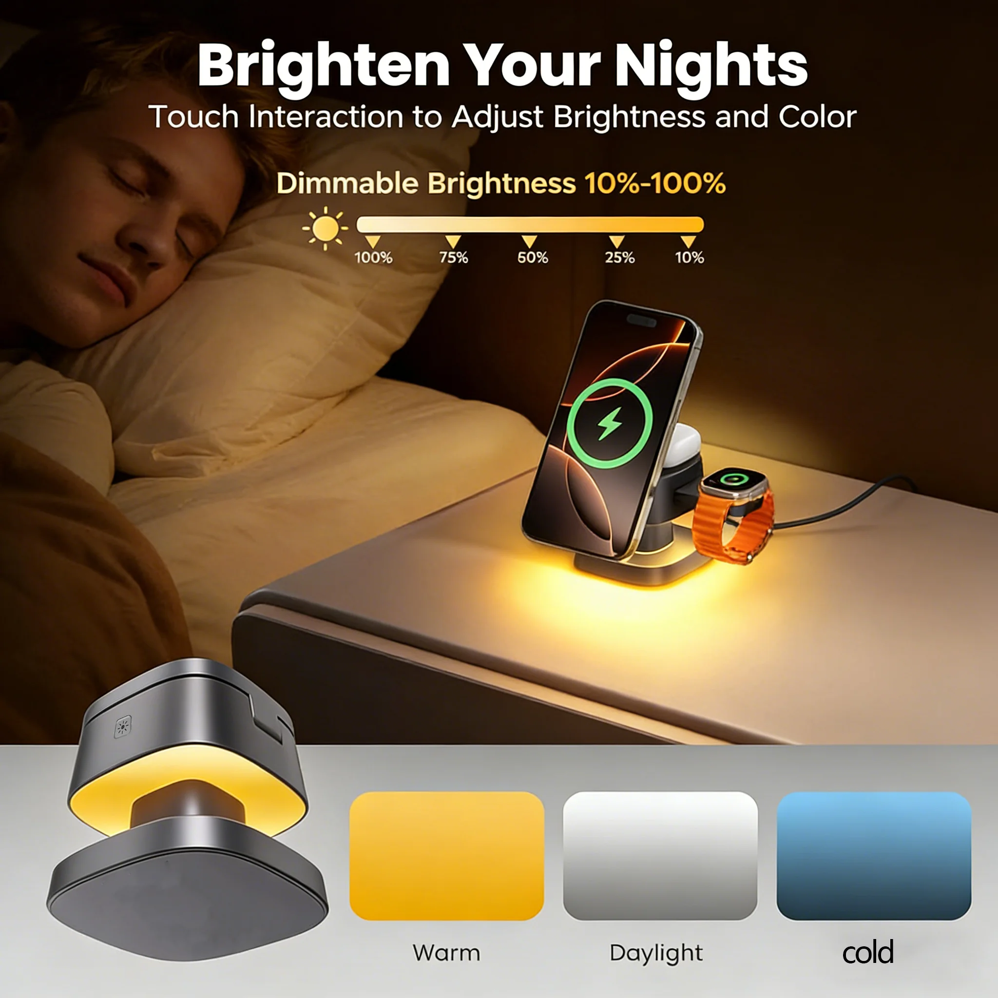 แท่นชาร์จไร้สาย TIMESS Night L - Smartwatch Apple Watch บทวิจารณ์และราคา