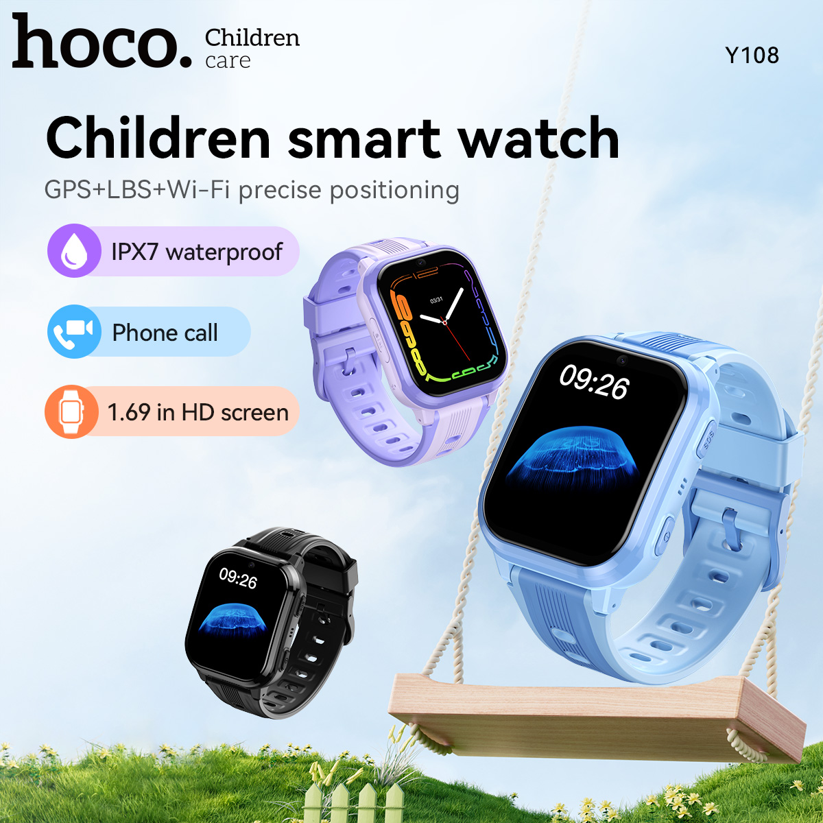 นาฬิกาสมาร์ทวอทช์เด็ก HOCO Y10 - Smartwatch Watches For Kids With Gps บทวิจารณ์และราคา