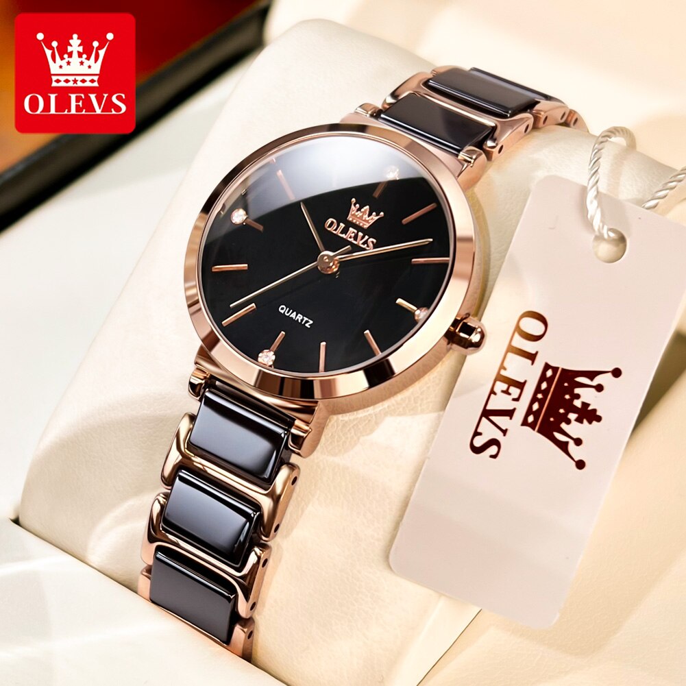 OLEVS นาฬิกาผู้หญิงแฟชั่น relo - Luxury Ceramic Watch บทวิจารณ์และราคา
