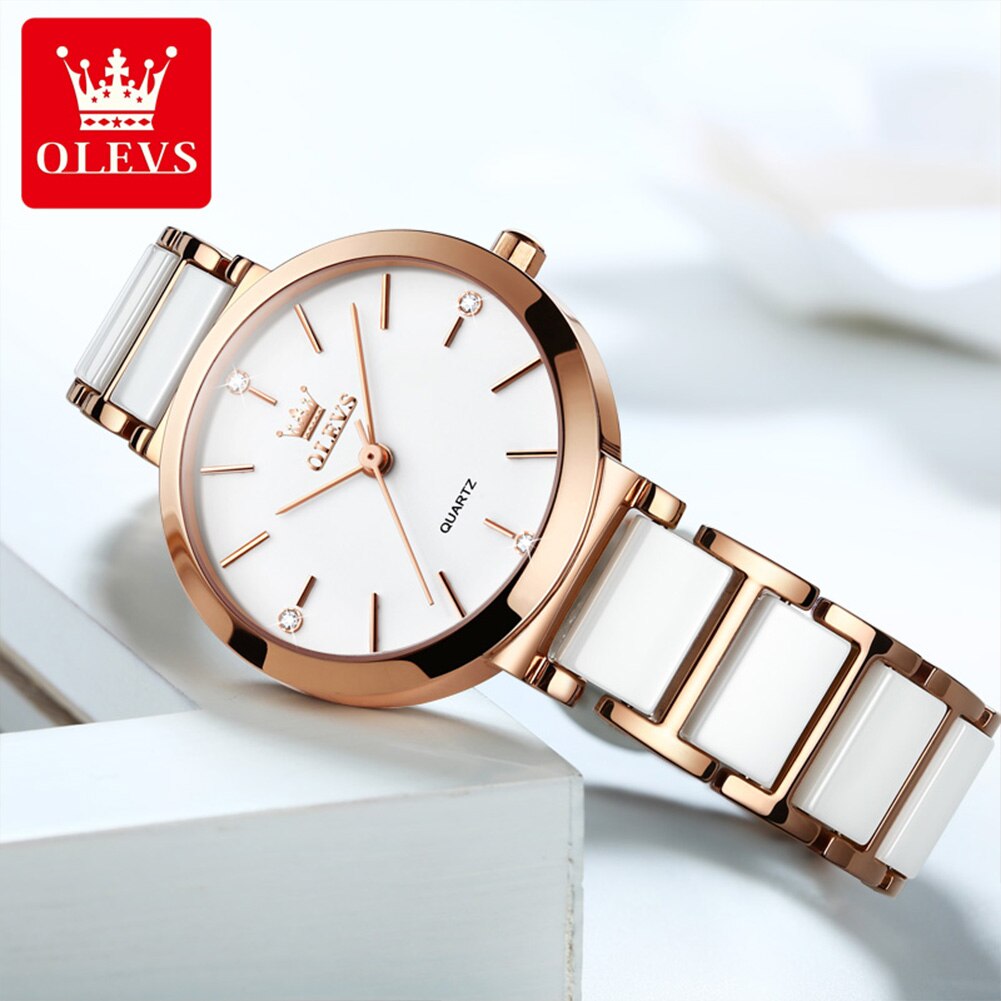 OLEVS นาฬิกาผู้หญิงแฟชั่น relo - Luxury Ceramic Watch บทวิจารณ์และราคา