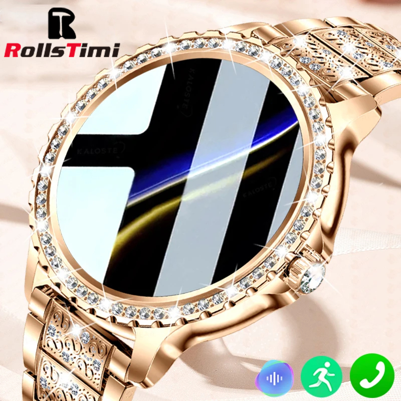 แฟชั่นผู้หญิงทองหรูหรานาฬิกาสม - Smartwatch Ladies Watches For Women บทวิจารณ์และราคา